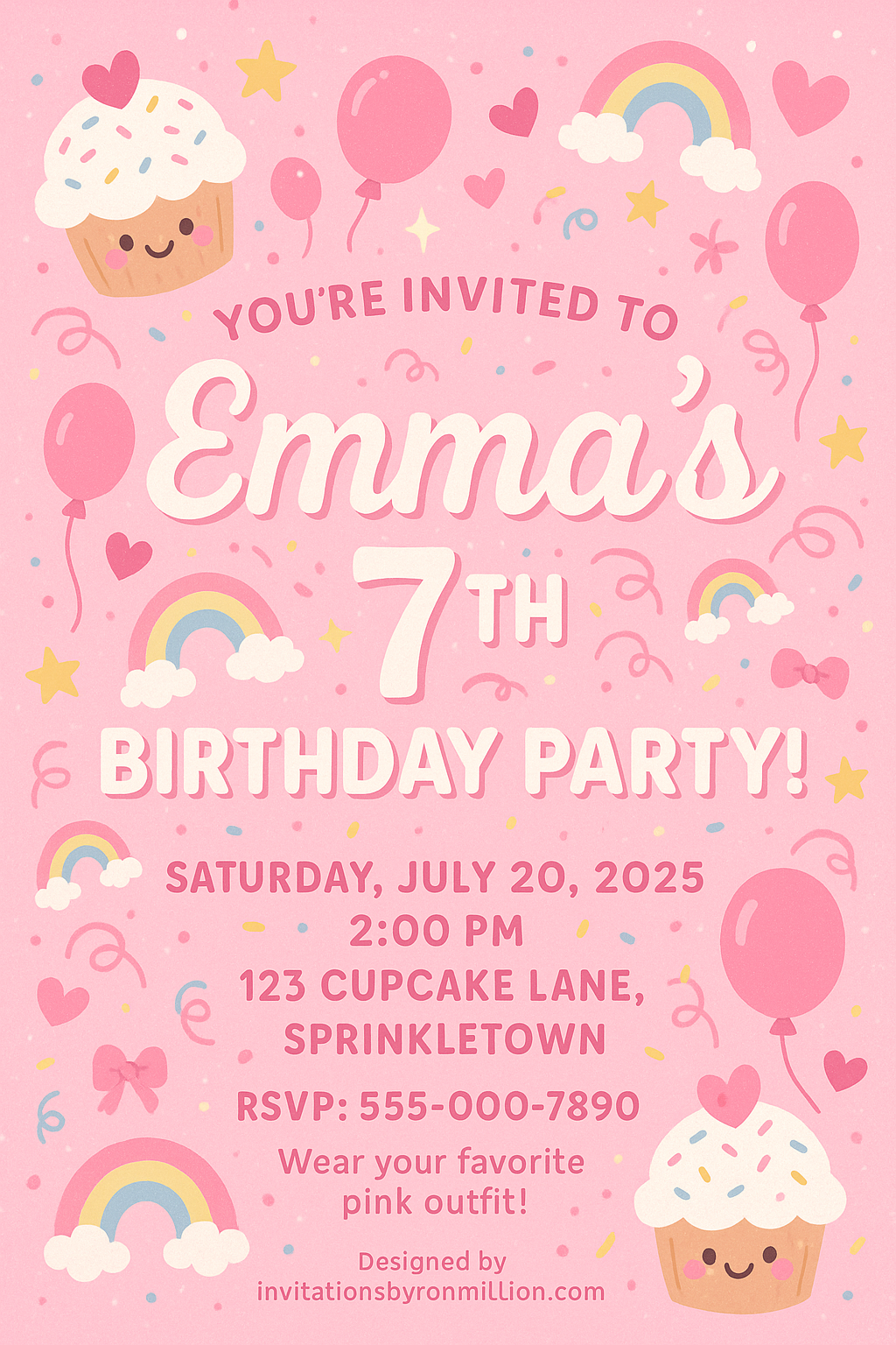 Pink Floral Birthday